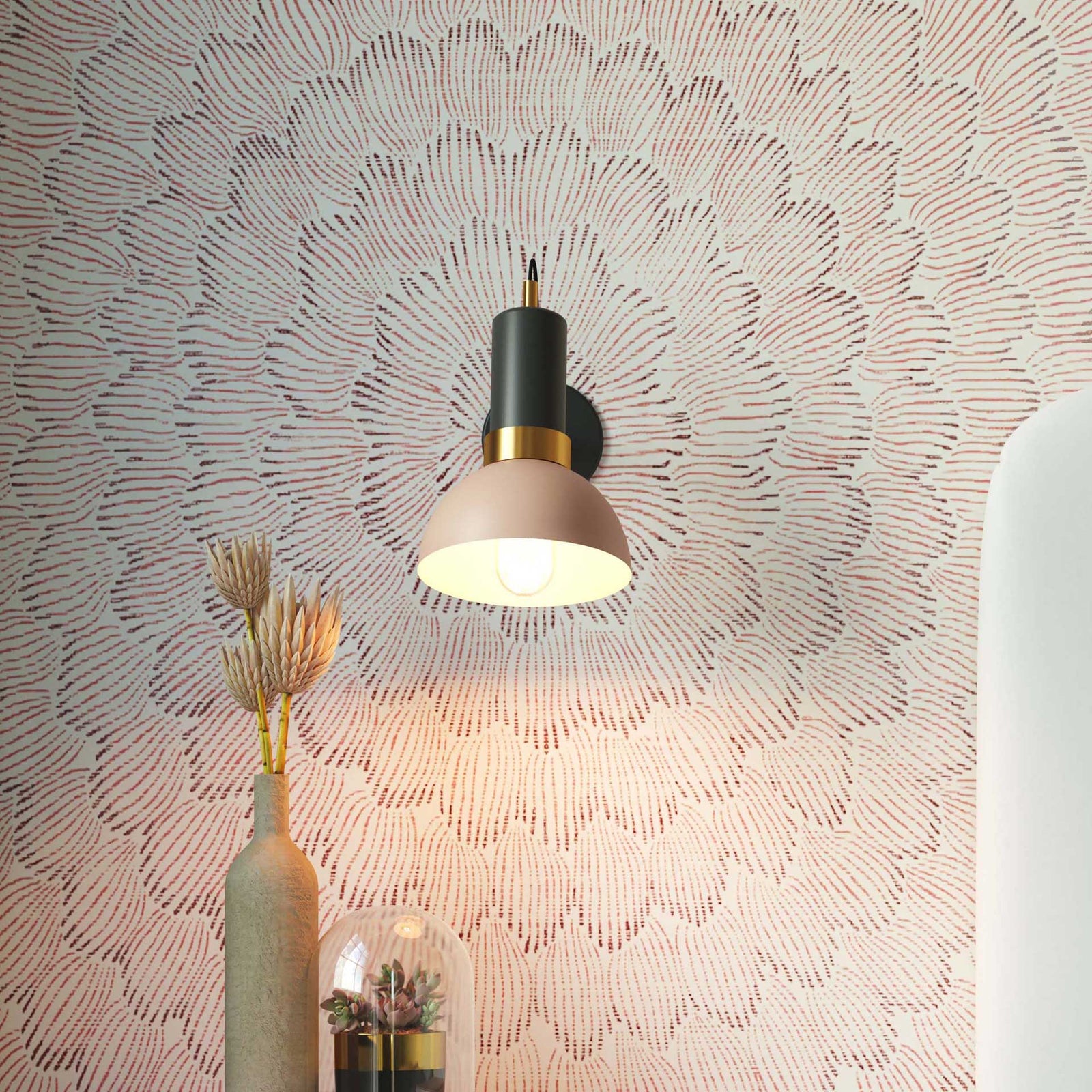 Jumbo Wall Sconce Blush/Gray