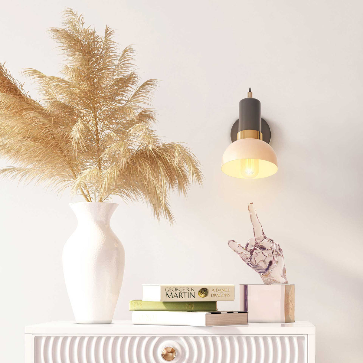 Jumbo Wall Sconce Blush/Gray