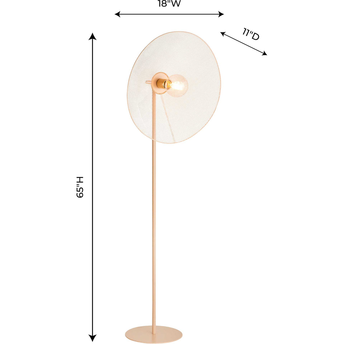 Kole Floor Lamp Blush
