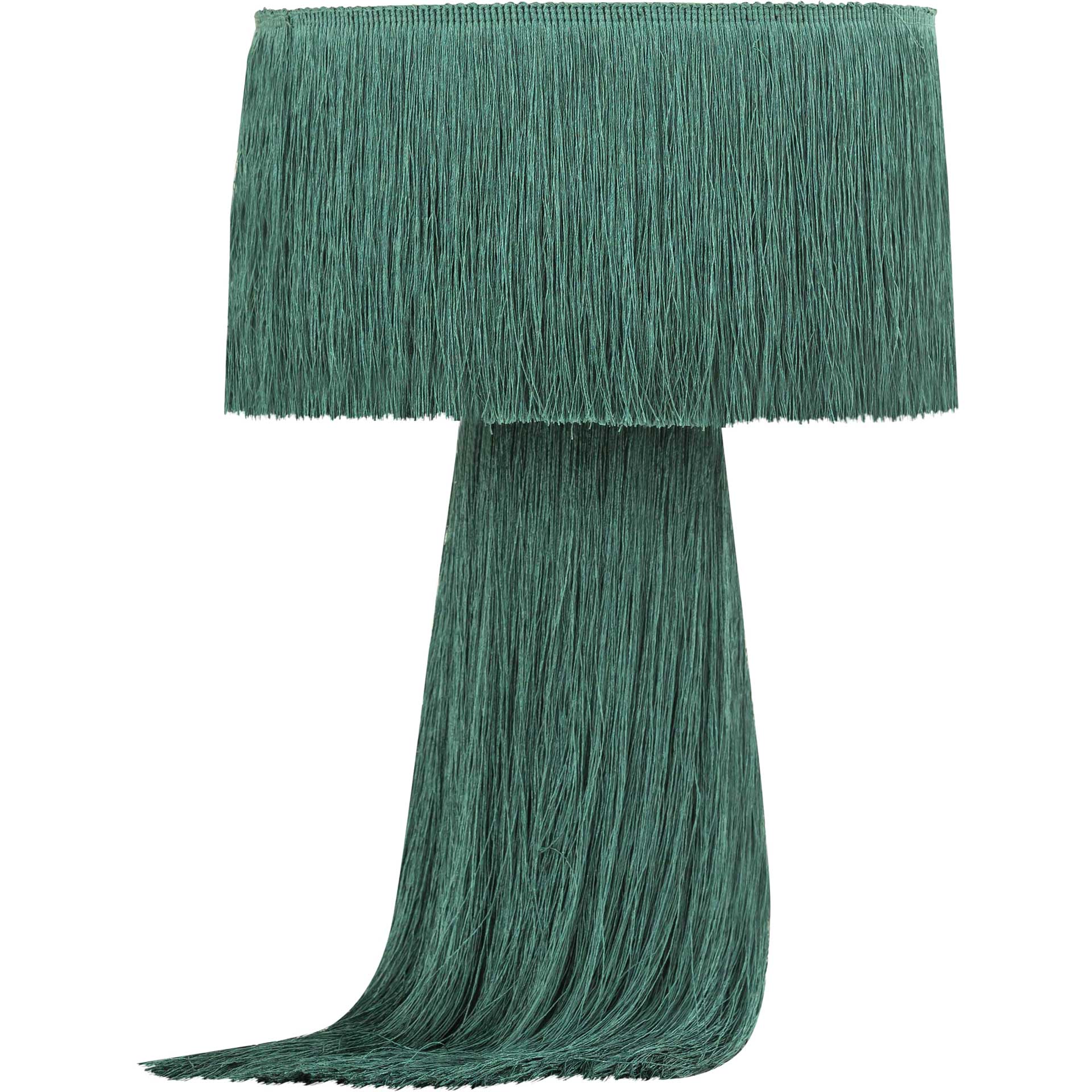Atlas Tassel Table Lamp Emerald