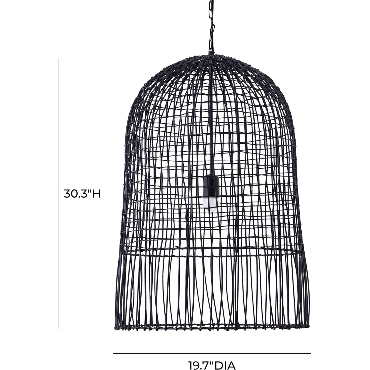 Efisio Rattan Pendant Black