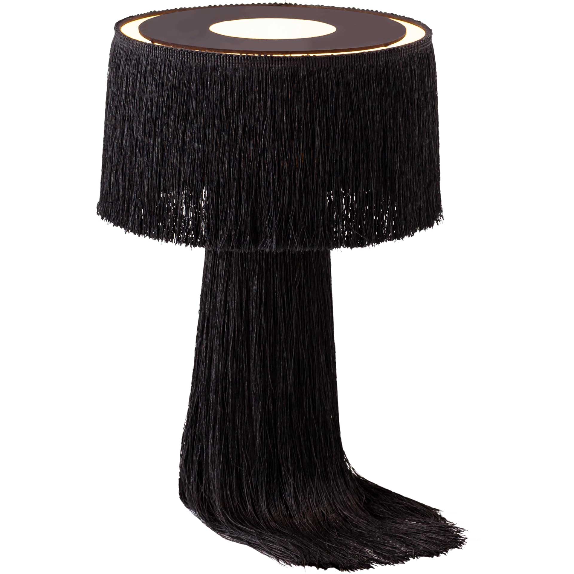 Atlas Tassel Table Lamp Black