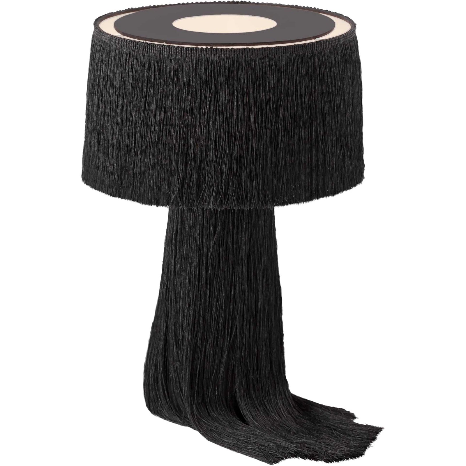 Atlas Tassel Table Lamp Black