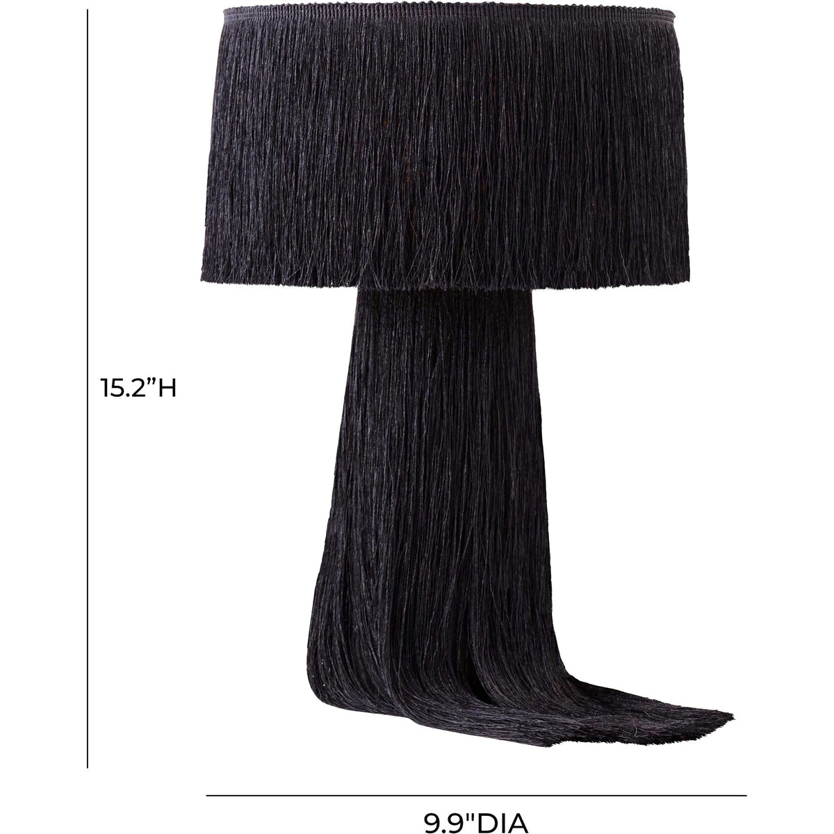 Atlas Tassel Table Lamp Black