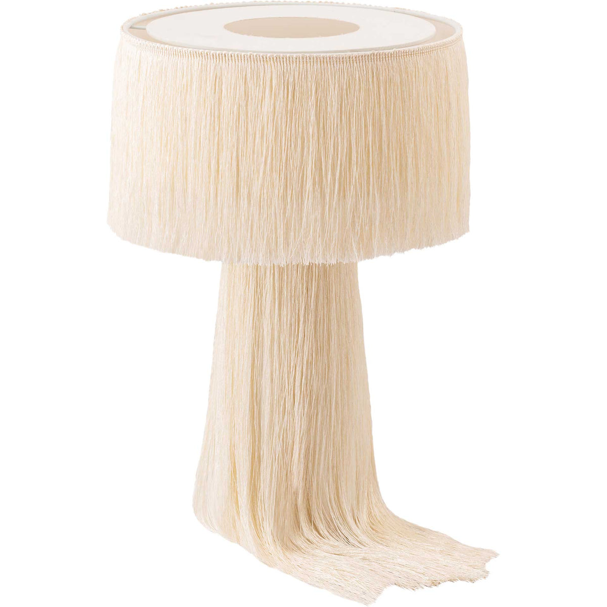Atlas Tassel Table Lamp Cream