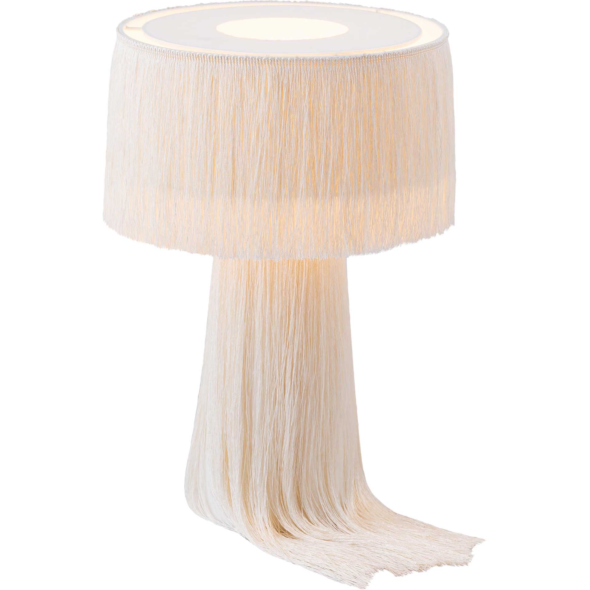 Atlas Tassel Table Lamp Cream