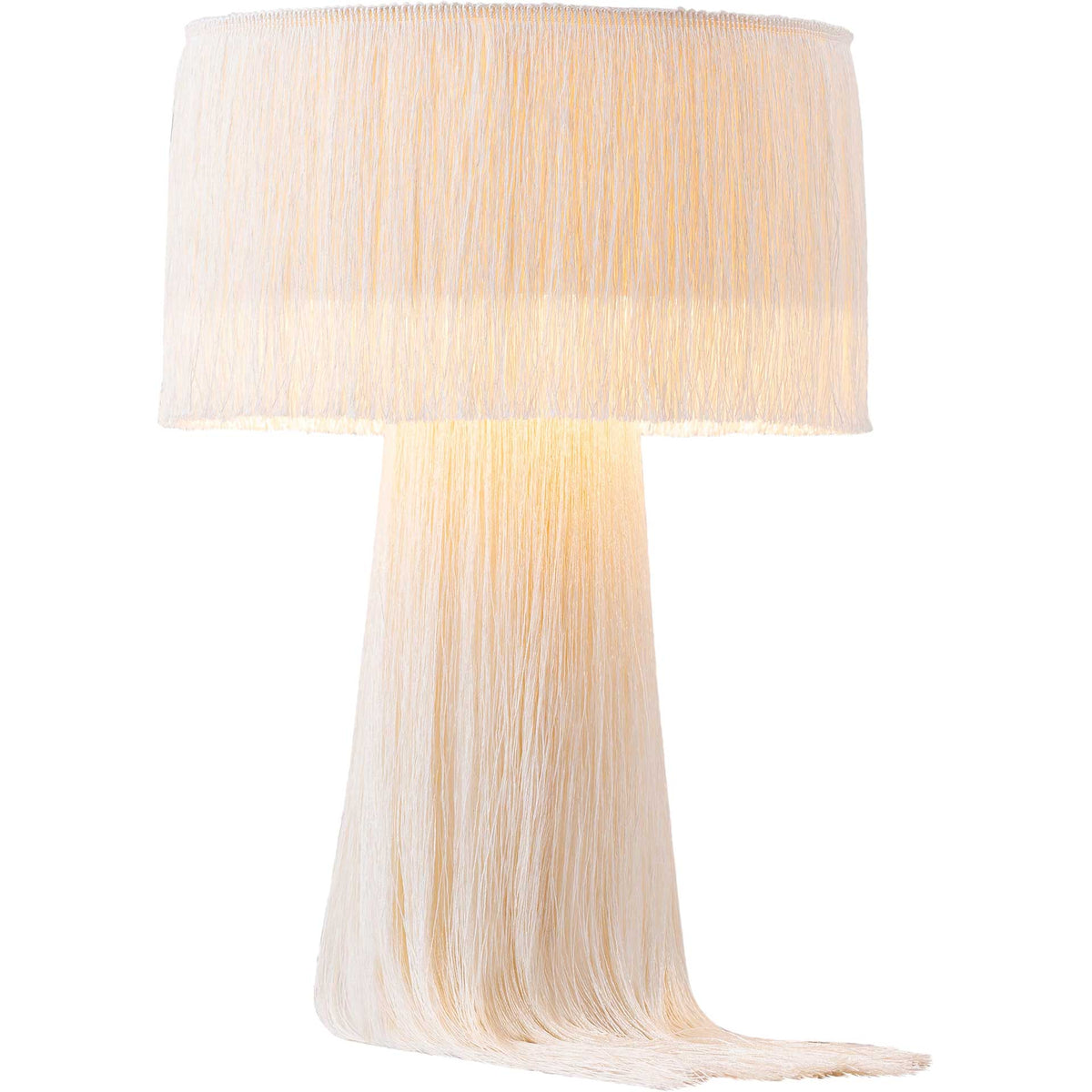 Atlas Tassel Table Lamp Cream