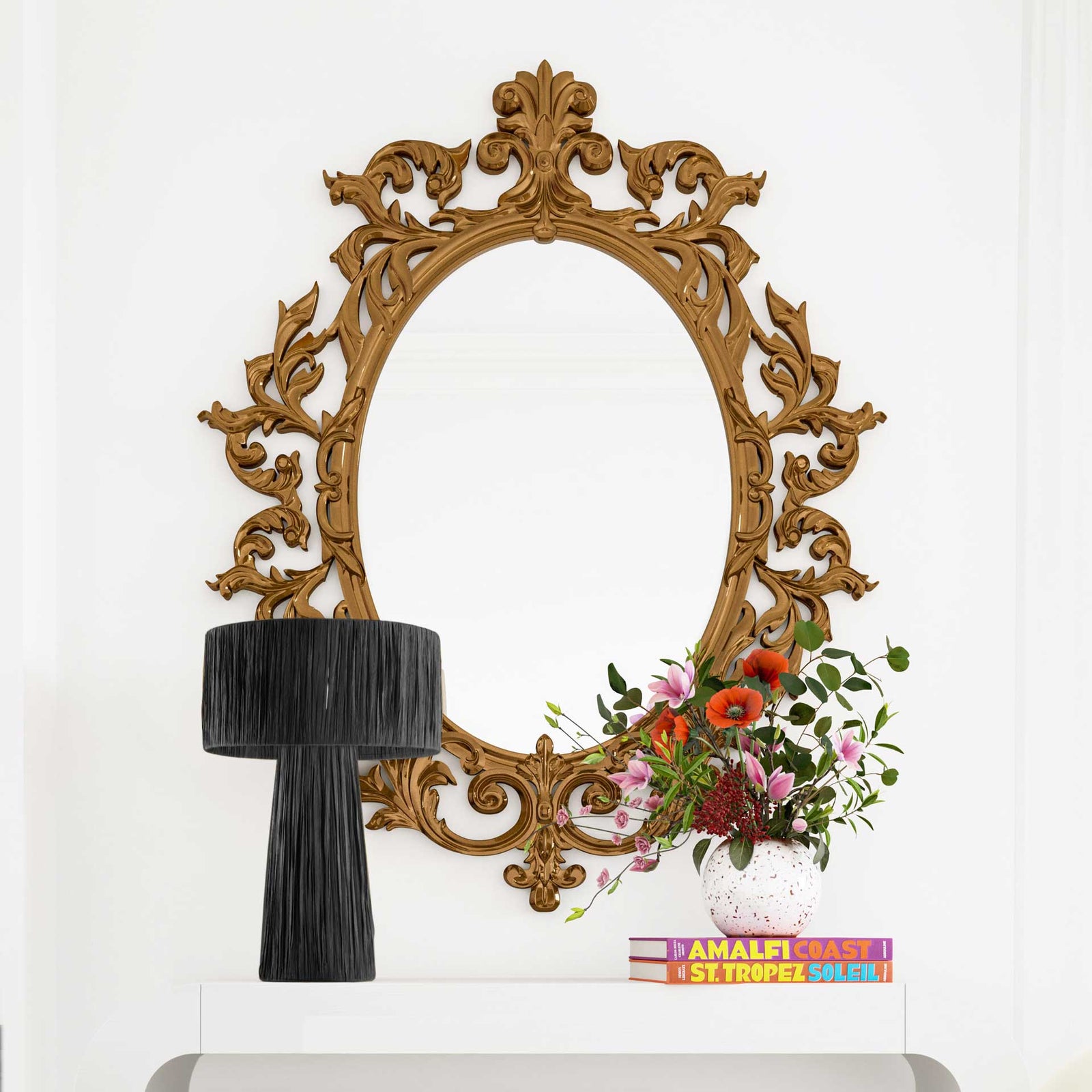 Shannon Rafia Table Lamp Black