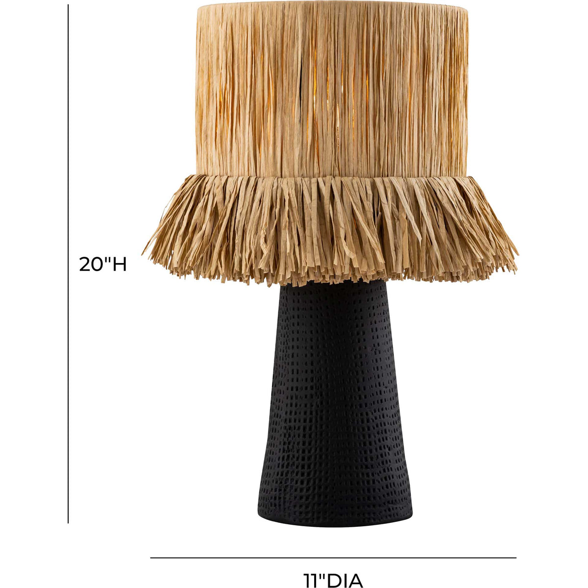 Amaya Table Lamp Black/Natural