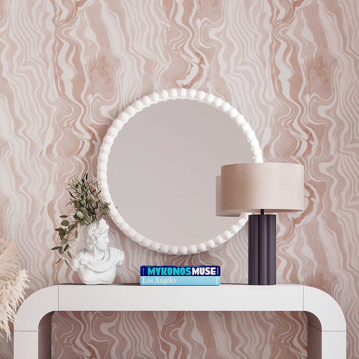 Lance Table Lamp Gray/White