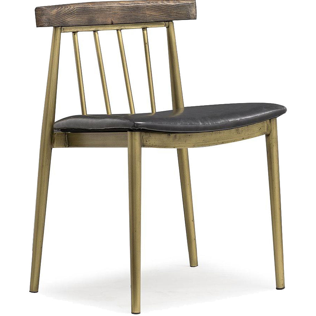 Autumn Chair Gray/Brushed Brass (Set of 2)