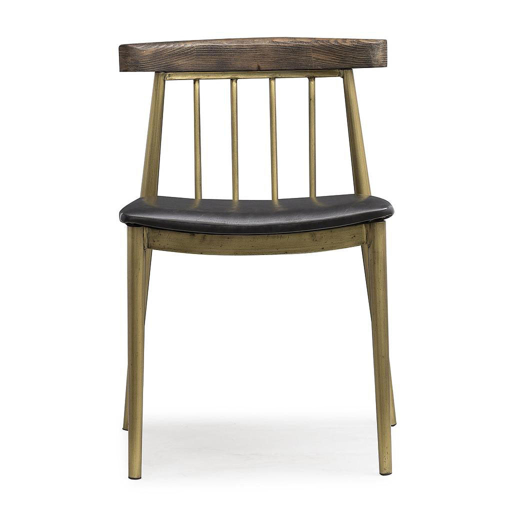 Autumn Chair Gray/Brushed Brass (Set of 2)