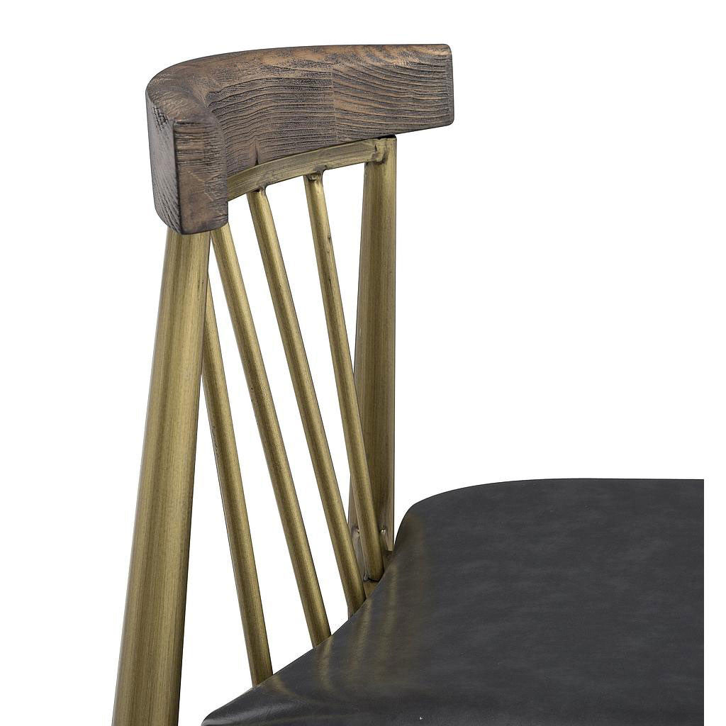 Autumn Chair Gray/Brushed Brass (Set of 2)