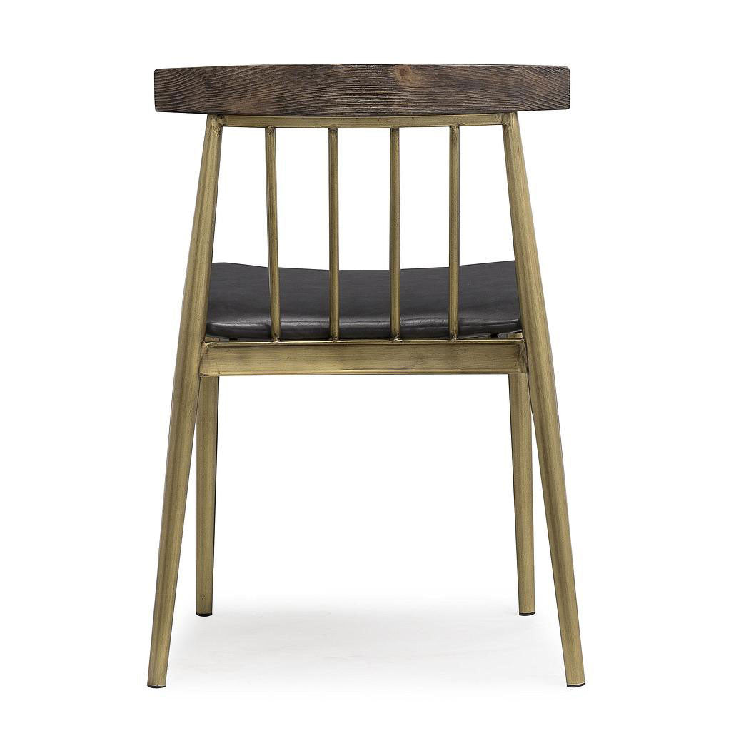 Autumn Chair Gray/Brushed Brass (Set of 2)