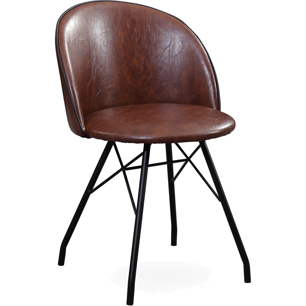 Brighton Swivel Chair Dark Brown/Black