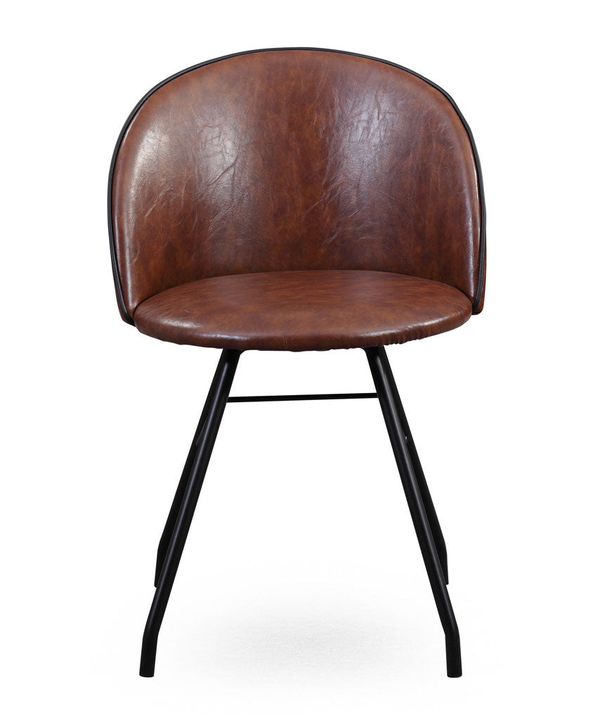 Brighton Swivel Chair Dark Brown/Black