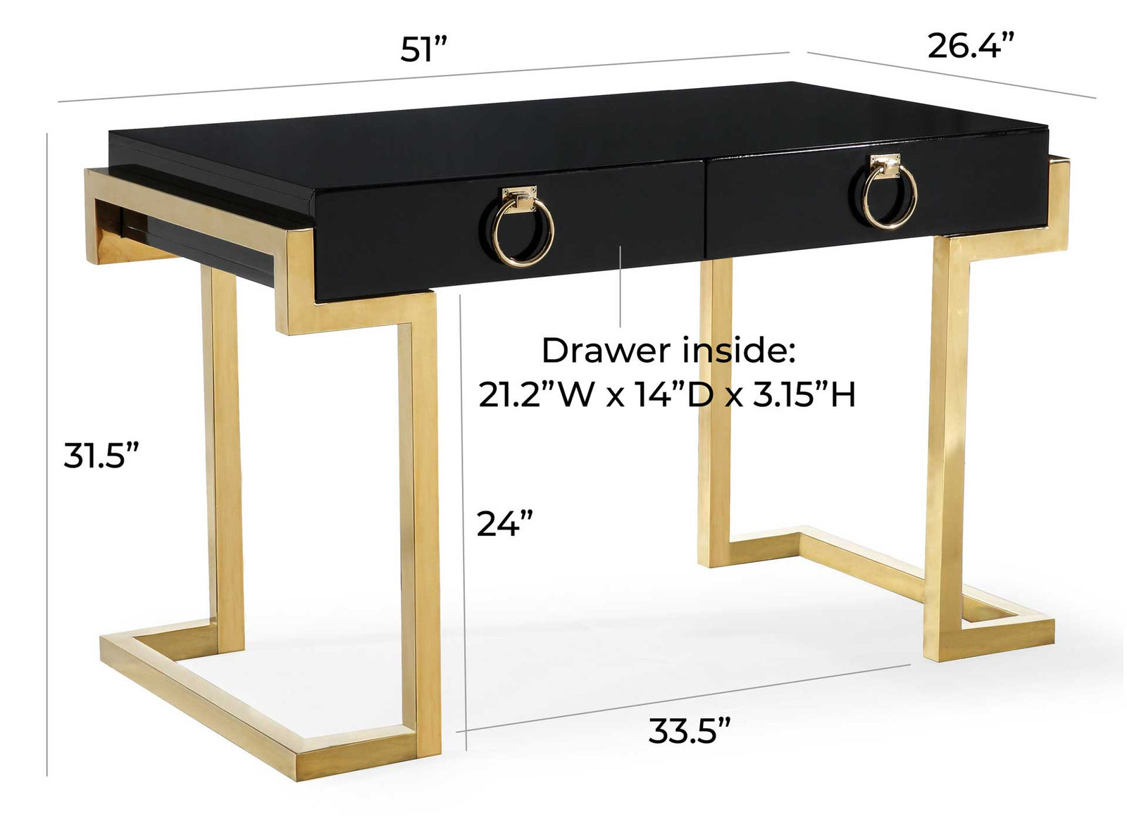 Maddox Desk Black