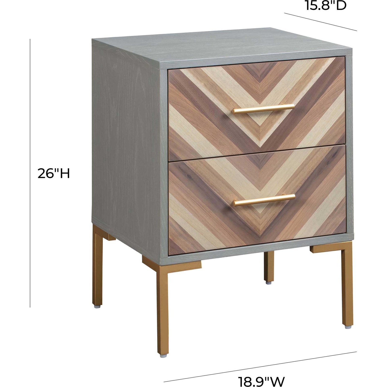 Quiana Side Table Gray