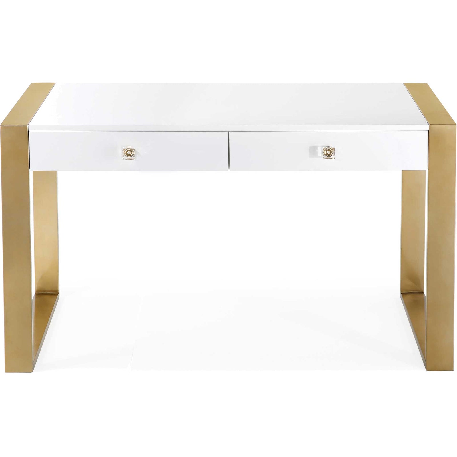 Kaira Writing Desk Gold/White