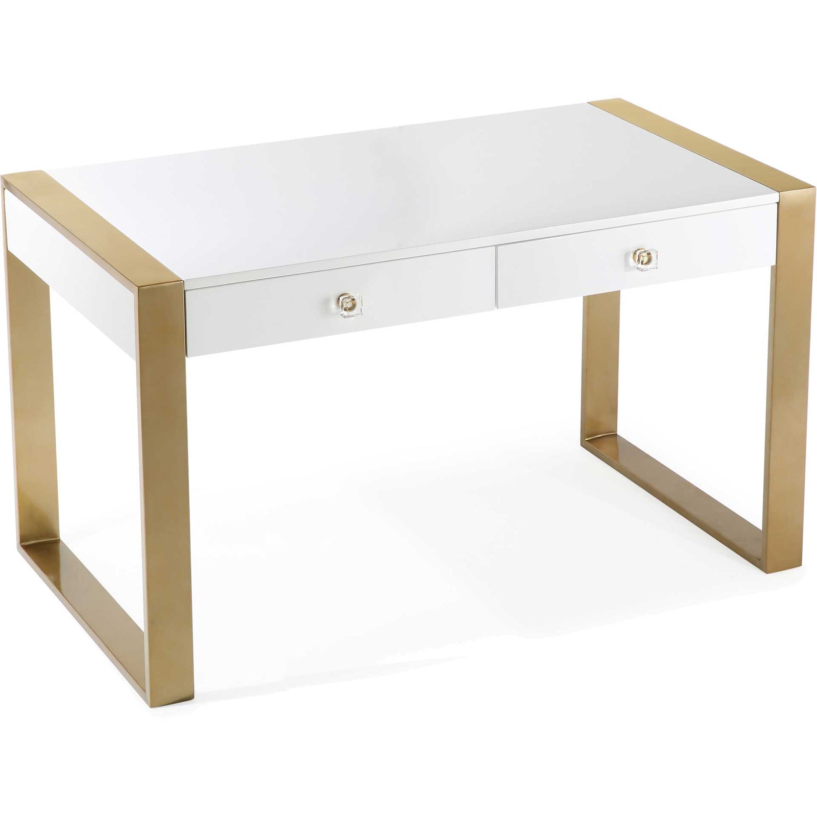 Kaira Writing Desk Gold/White