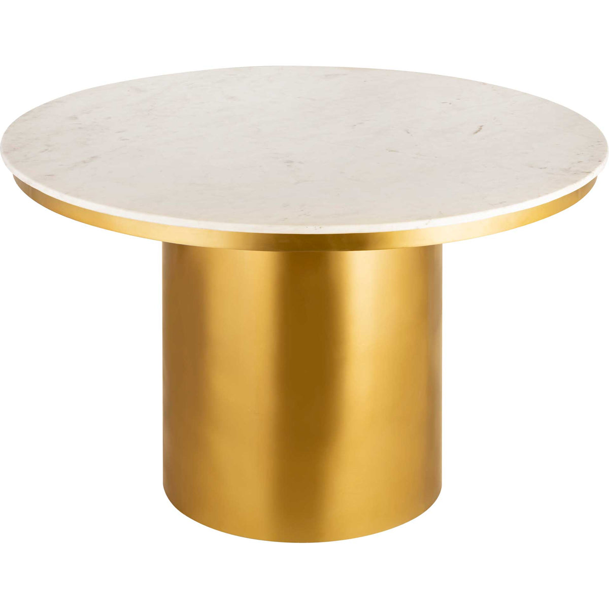 Alisha Marble Dining Table Gold/White
