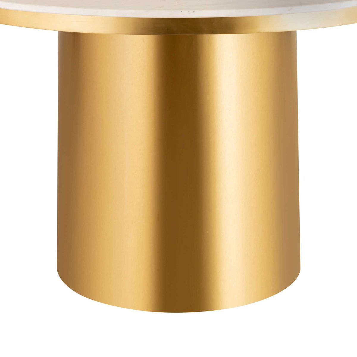 Alisha Marble Dining Table Gold/White