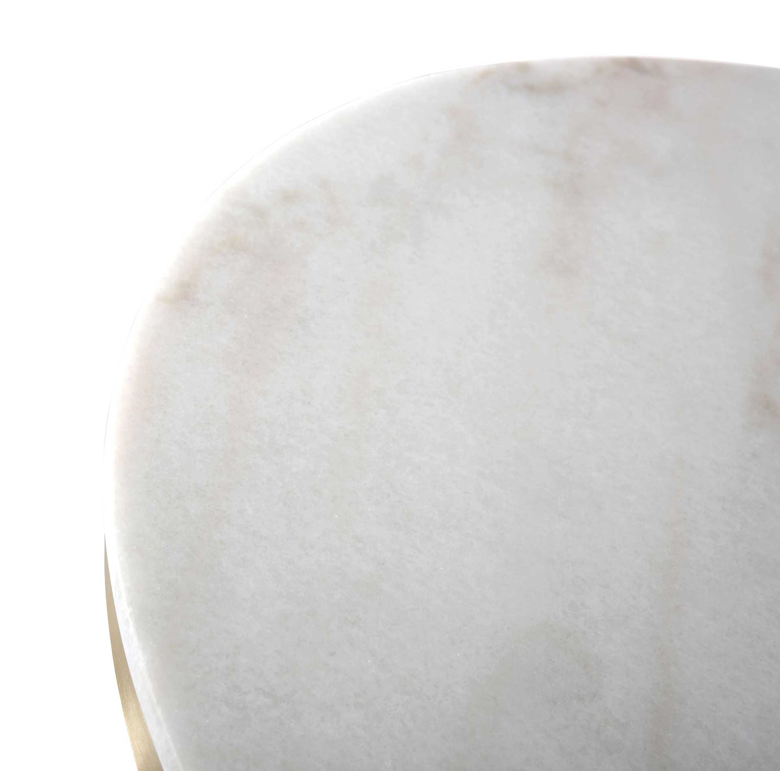 Alisha Marble Dining Table Gold/White