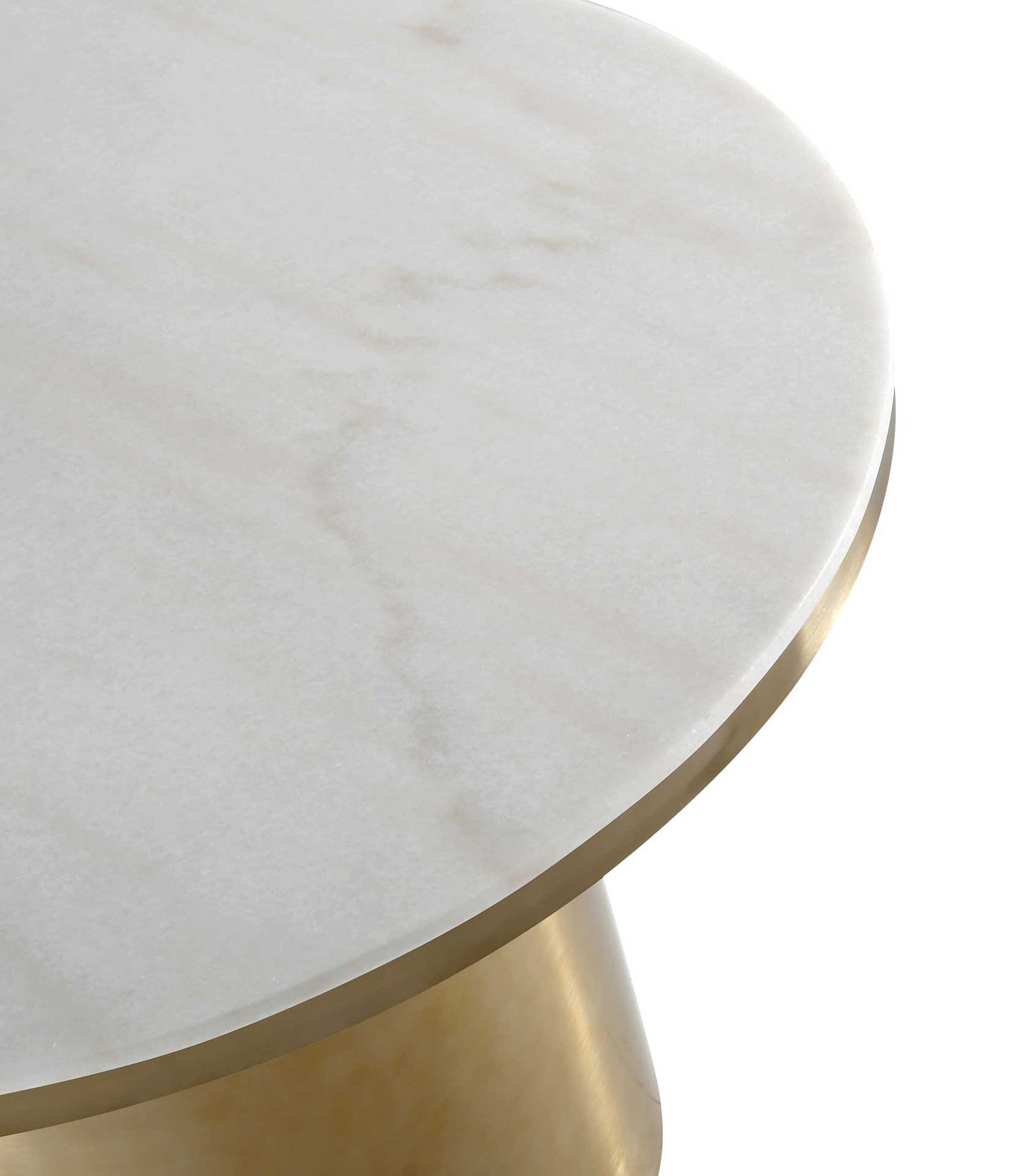 Alisha Marble Dining Table Gold/White