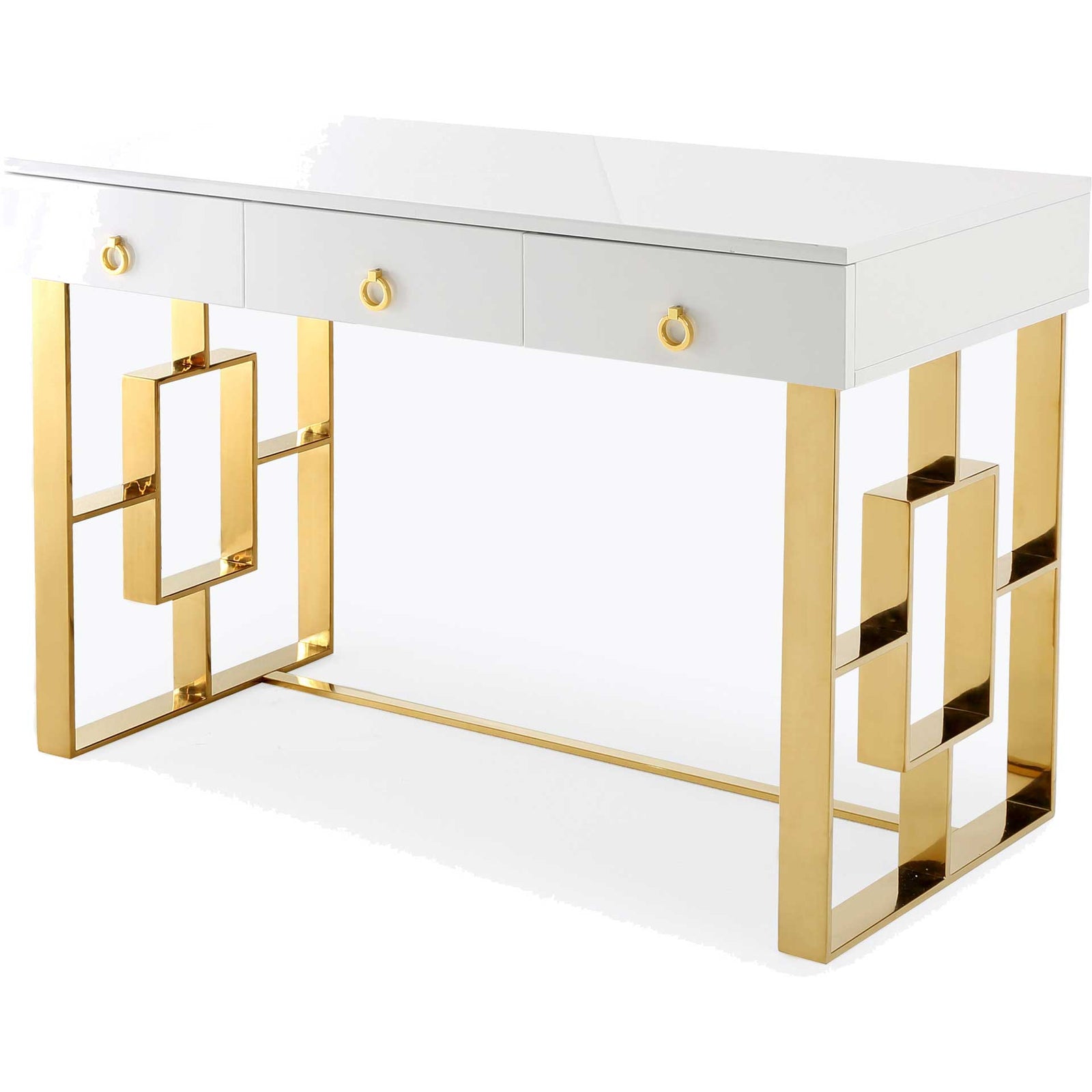 Audrina Lacquer Desk White