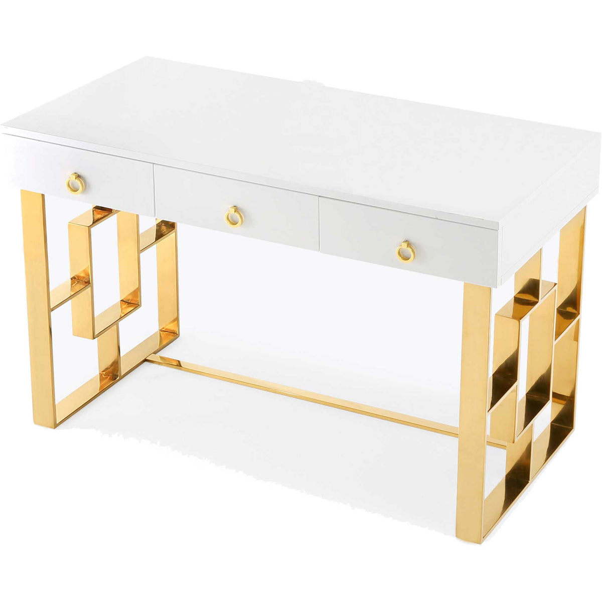 Audrina Lacquer Desk White