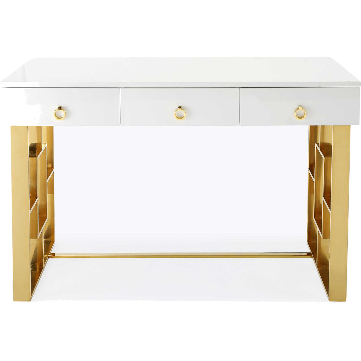 Audrina Lacquer Desk White