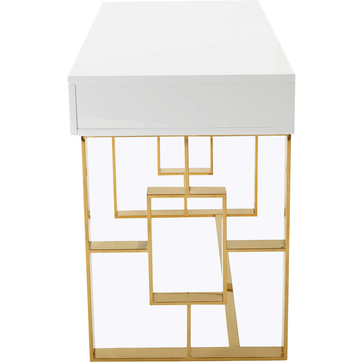 Audrina Lacquer Desk White