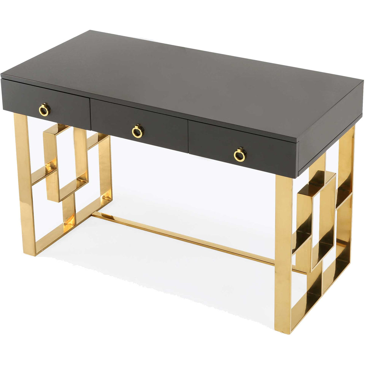 Audrina Lacquer Desk Gray