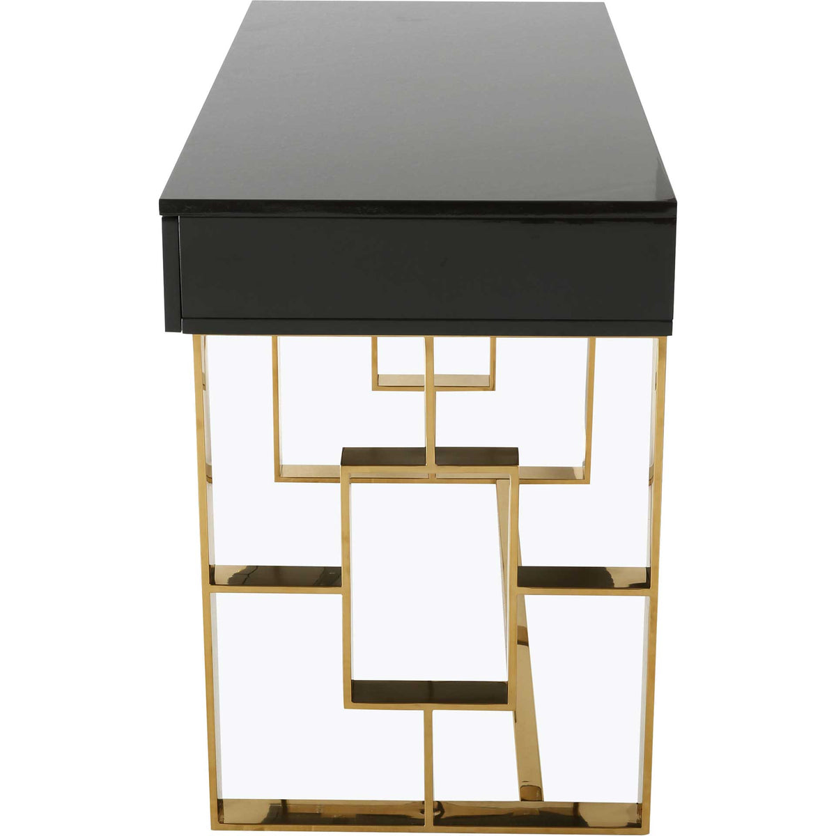 Audrina Lacquer Desk Gray