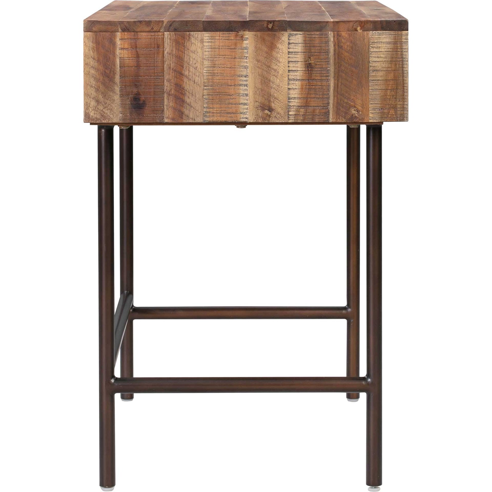 Boston Wooden Mini Desk Rustic/Dark Brown