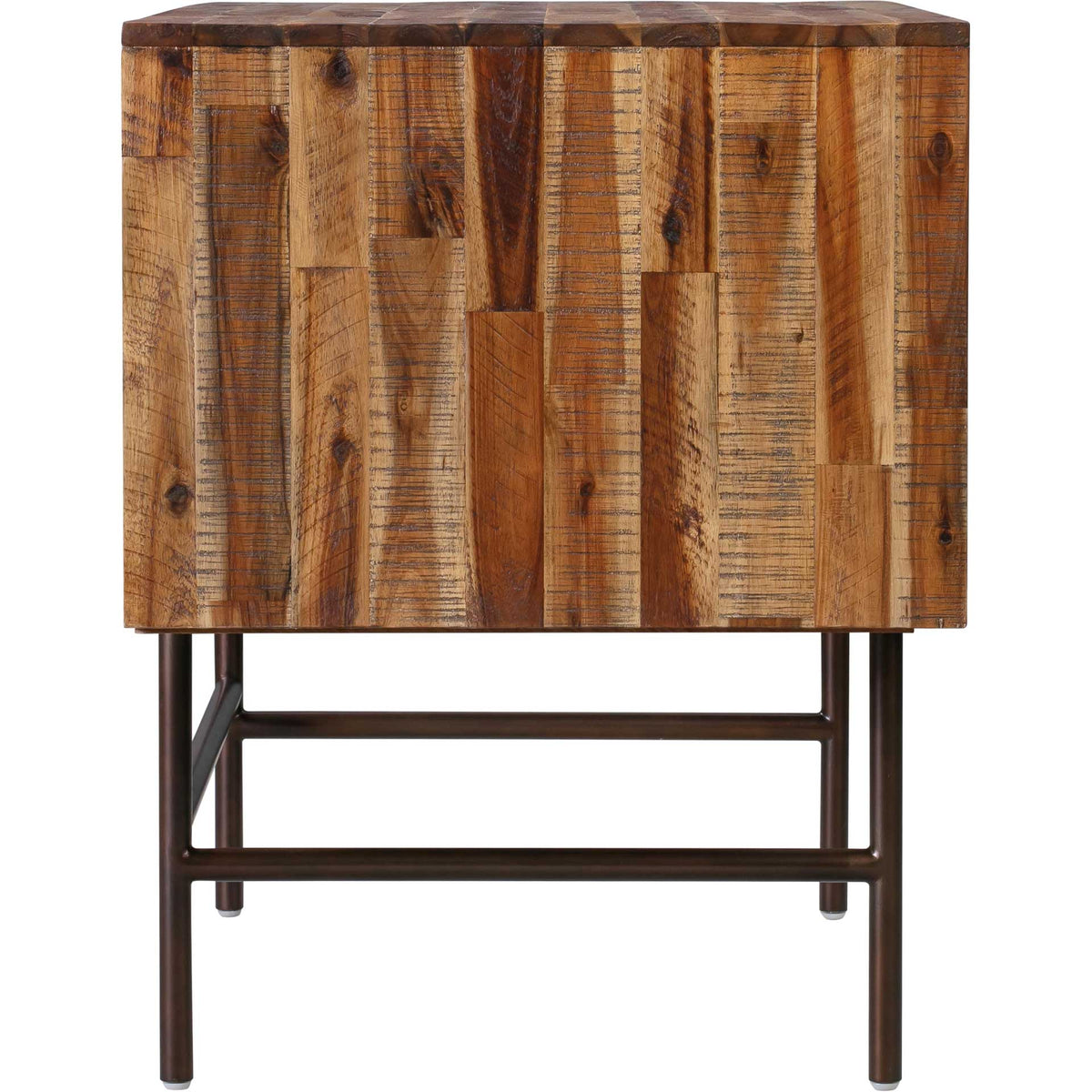 Boston Wooden Executive Desk Rustic/Dark Brown