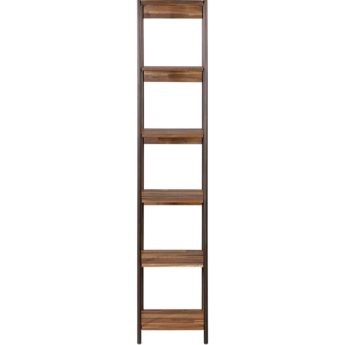 Boston Wooden Narrow Bookcase Rustic Acacia