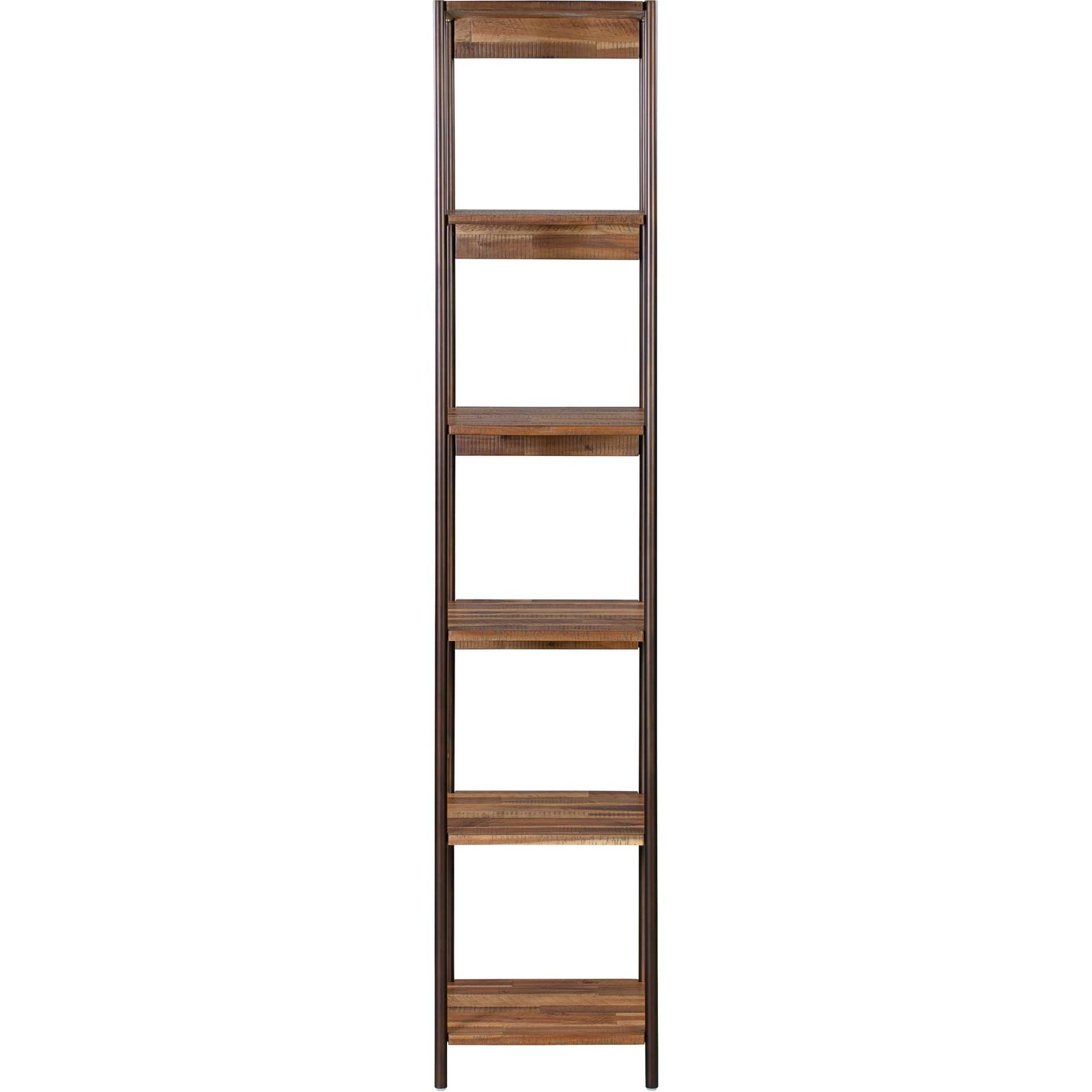 Boston Wooden Narrow Bookcase Rustic Acacia