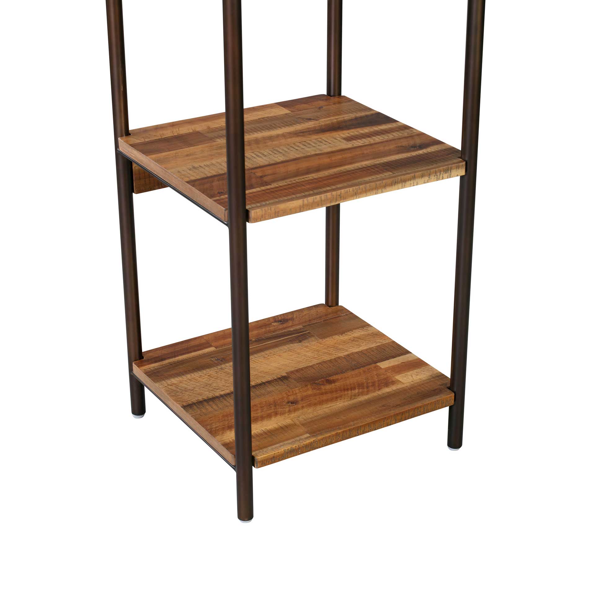 Boston Wooden Narrow Bookcase Rustic Acacia