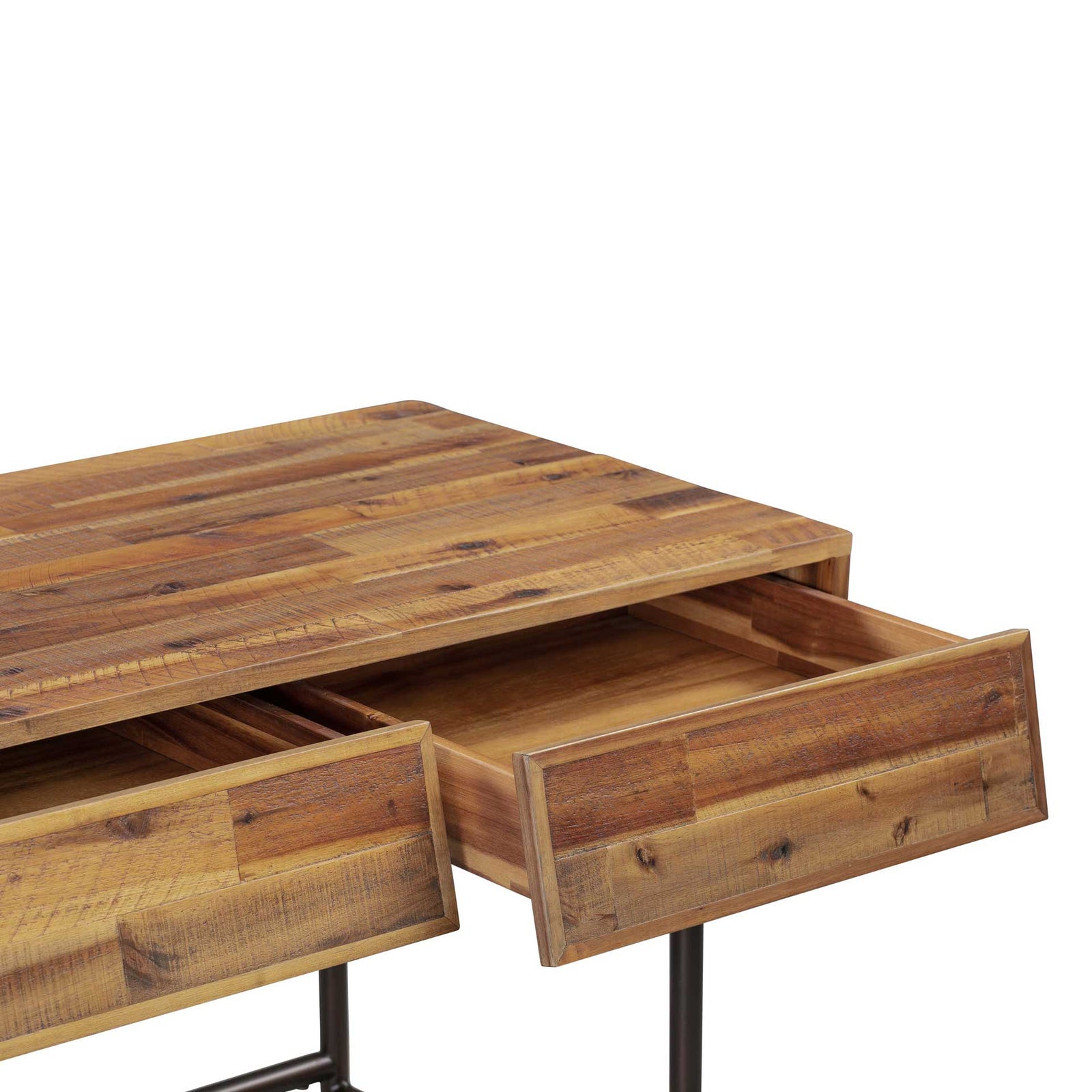 Boston Wooden Writing Desk Rustic/Dark Brown