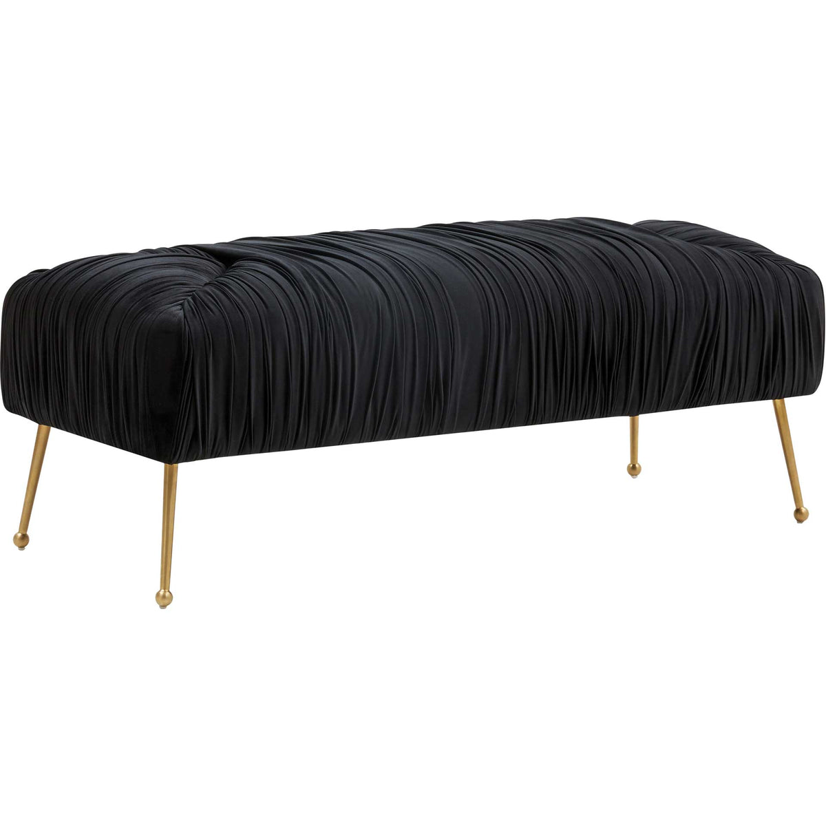 Jenesis Velvet Bench Black