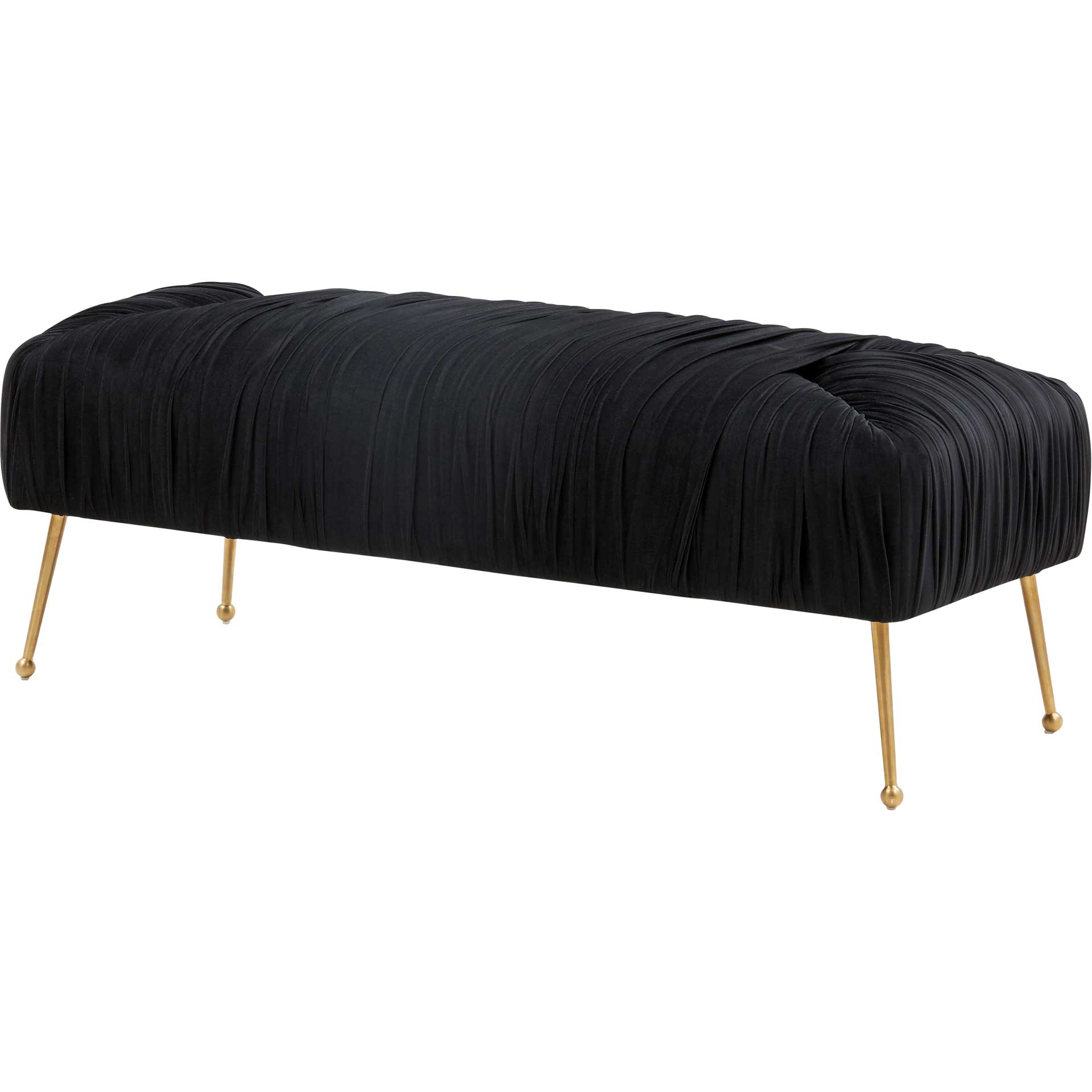 Jenesis Velvet Bench Black