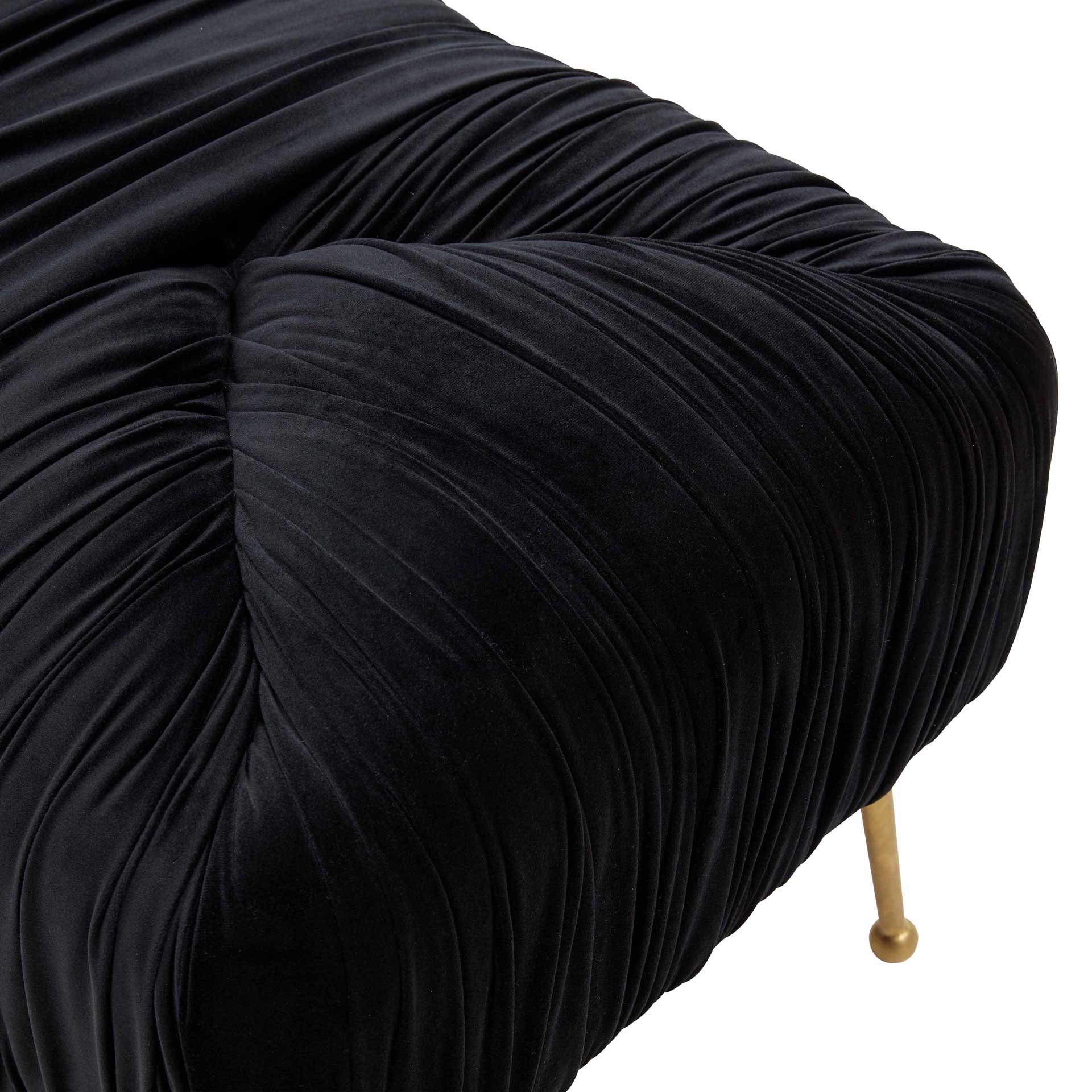 Jenesis Velvet Bench Black