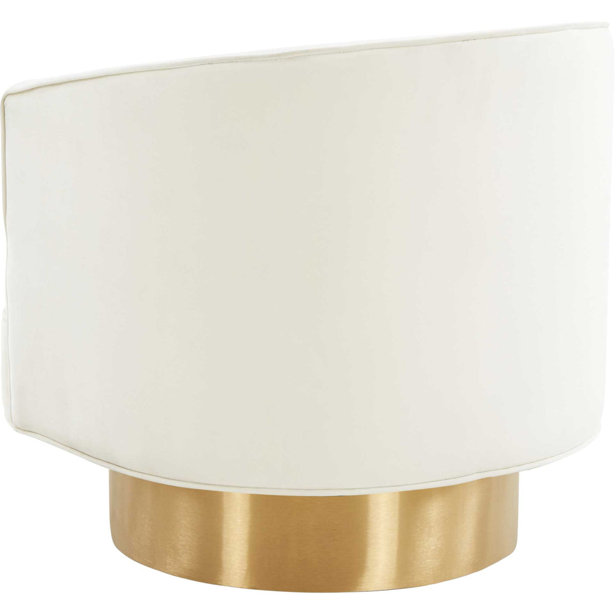 Steer Velvet Swivel Chair Cream