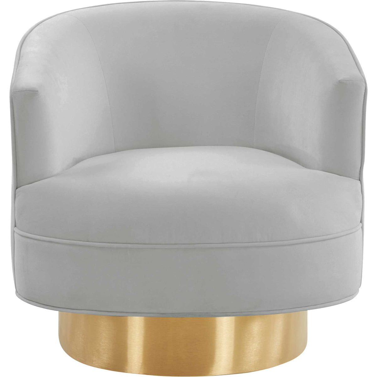 Steer Velvet Swivel Chair Gray