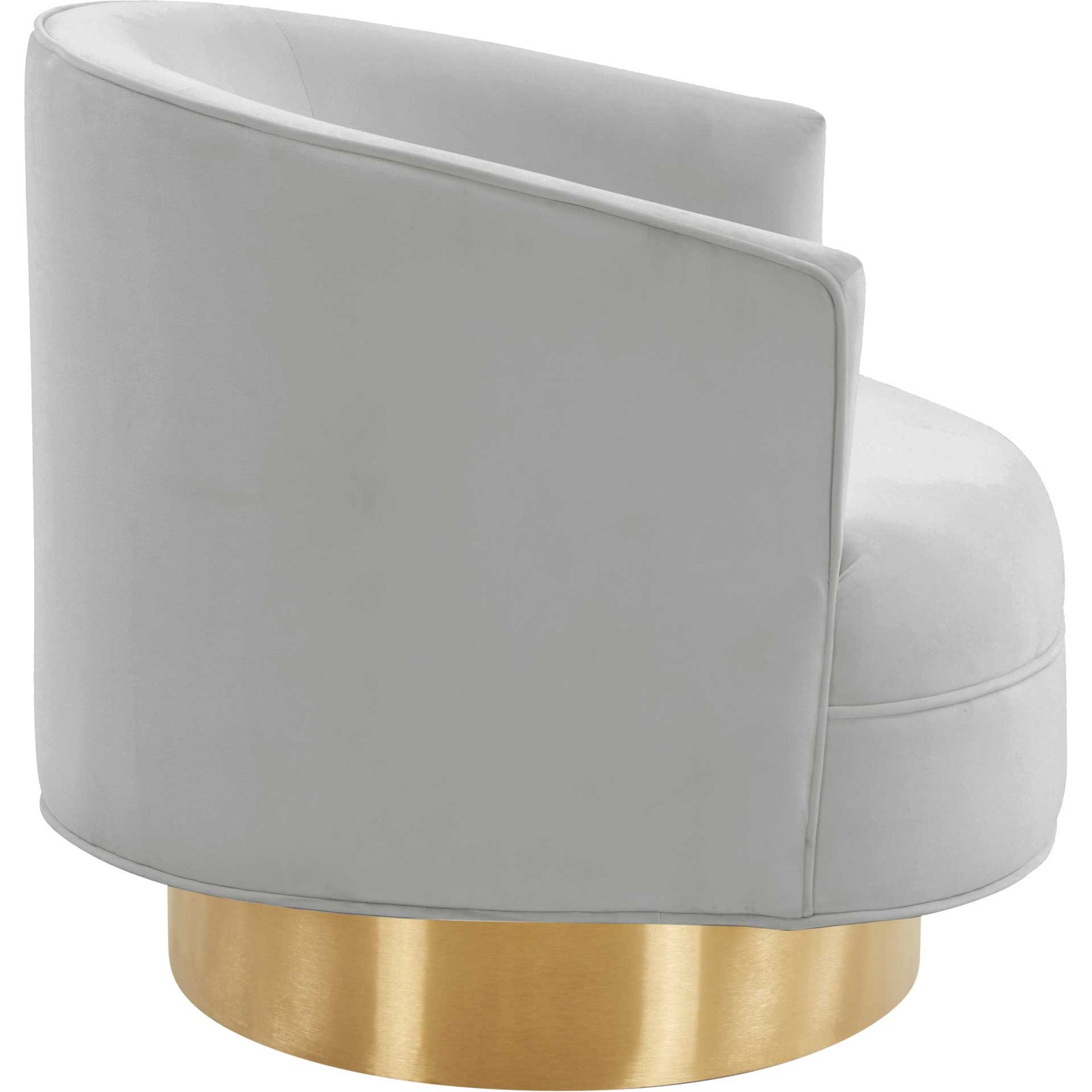 Steer Velvet Swivel Chair Gray