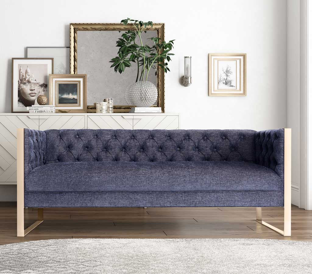Fontaine Navy Sofa