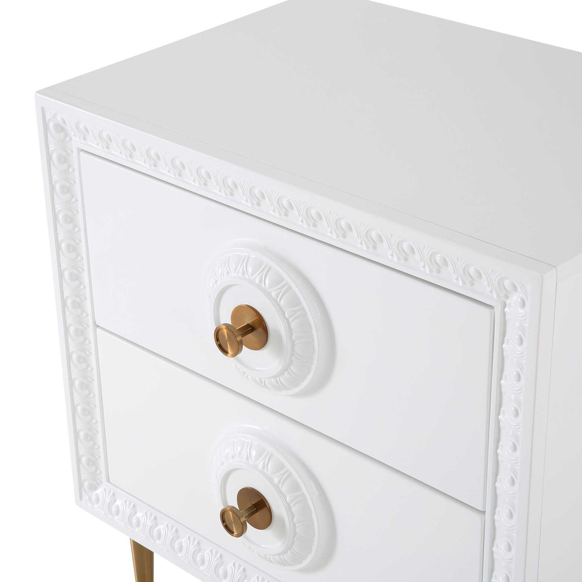 Bowie Lacquer Side Table White