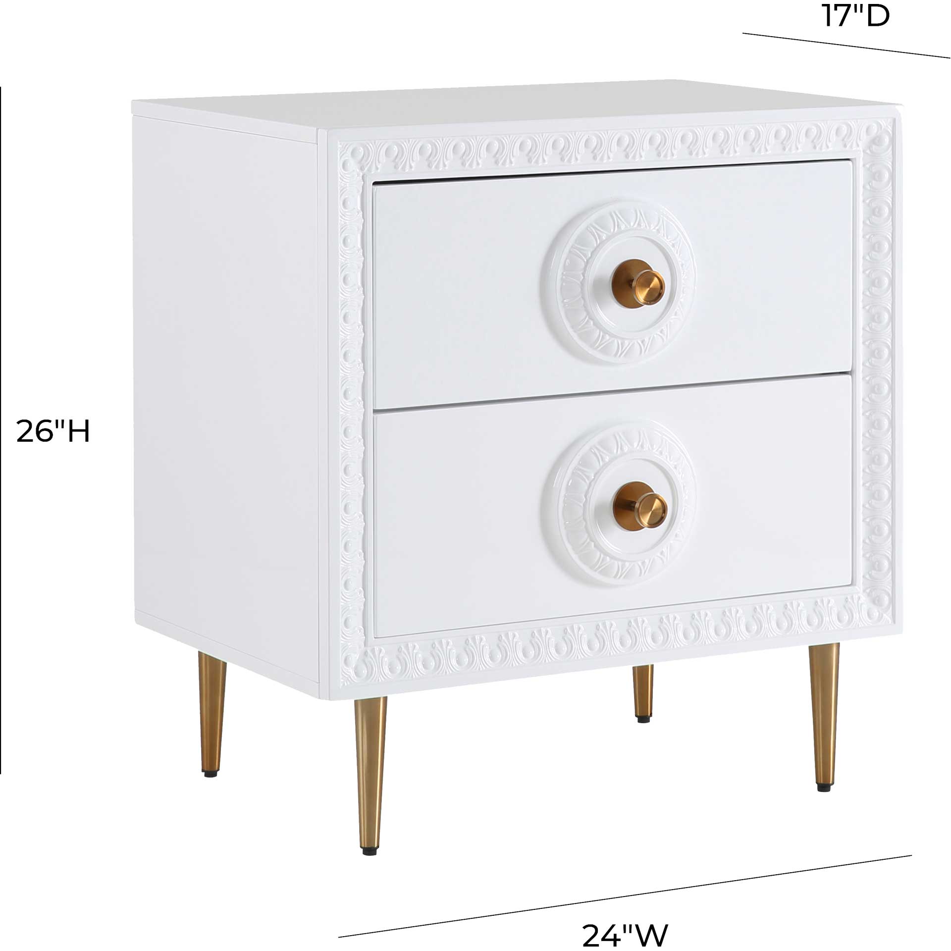 Bowie Lacquer Side Table White