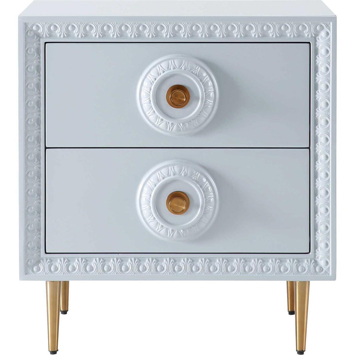 Bowie Lacquer Side Table Light Gray